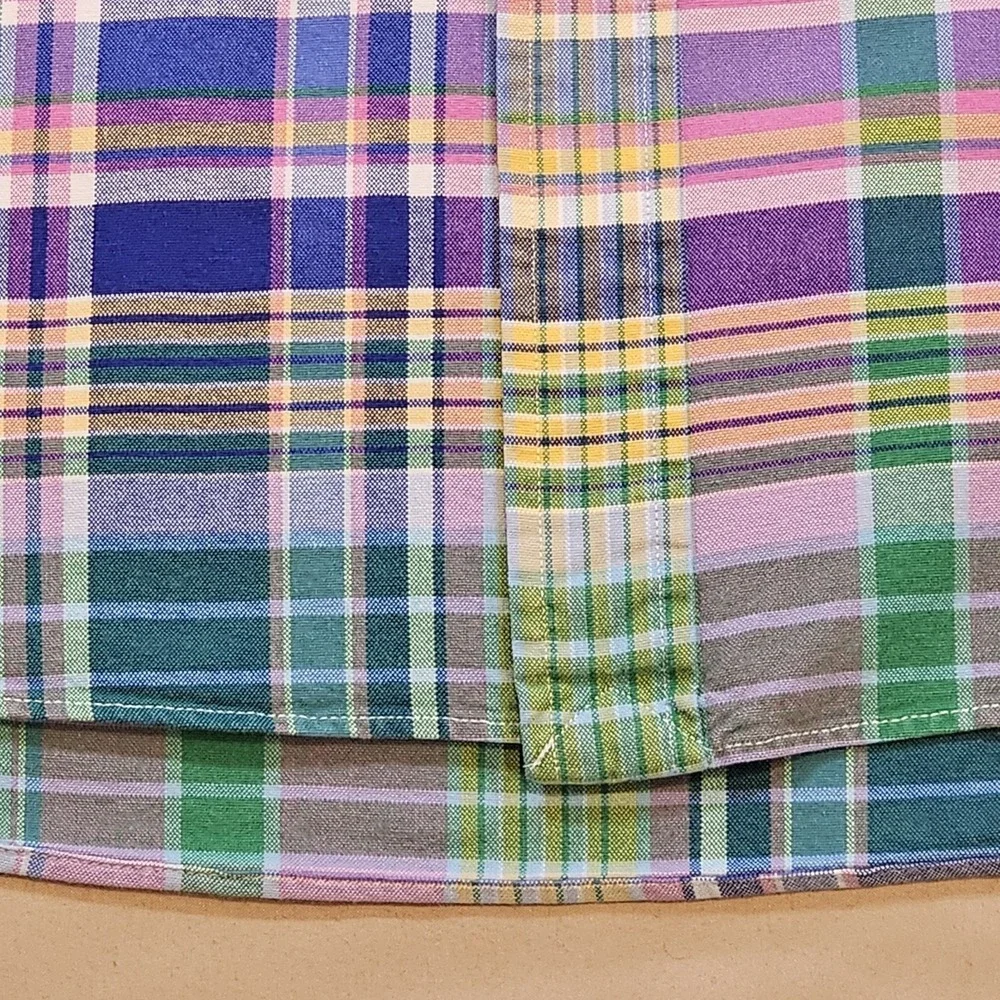 Polo Ralph Lauren Men's XL‎ Plaid Colorful Classic-Fit Oxford Long Sleeve Shirt